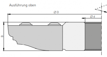 HW Wechselplatten Abplattfräser 180x28x30 Z2 Aluminium Ausführung oben (Rechtslauf)